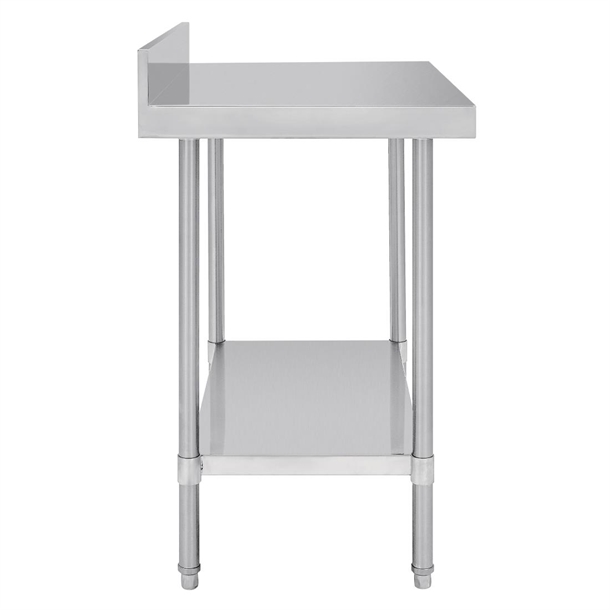 Vogue Premium Stainless Steel Table with Splashback 900mm