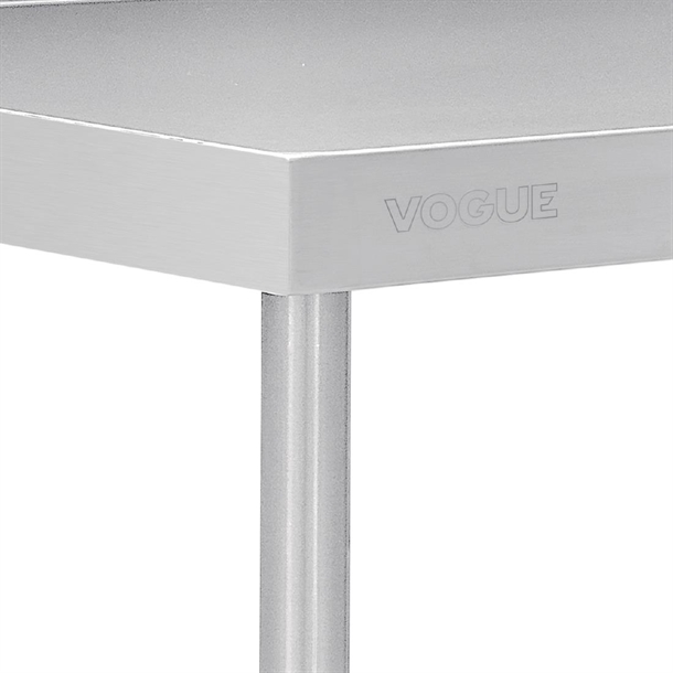 Vogue Premium Stainless Steel Table with Splashback 900mm