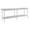 Vogue Premium Stainless Steel Table 2400mm