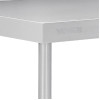 Vogue Premium Stainless Steel Table with Splashback 2400mm
