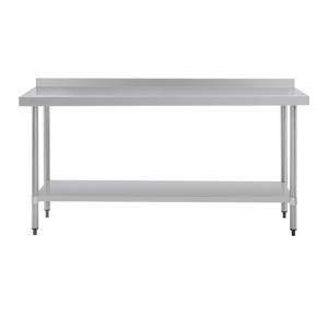 Vogue Stainless Steel Prep Table with Splashback 1800mm