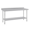 Vogue Stainless Steel Prep Table with Splashback 1800mm