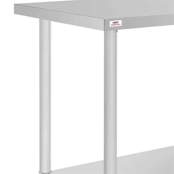 Nisbets Essentials Self Assembly Stainless Steel Table 800 x 600mm