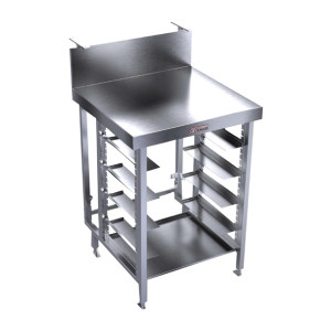 Simply Stainless 600 Series Single Bar Module 200mm upstand & glass/dishwash basket rack