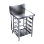 Simply Stainless 600 Series Single Bar Module 200mm upstand & glass/dishwash basket rack