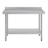 Vogue Stainless Steel Prep Table with Splashback 1200mm