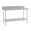 Vogue Premium Stainless Steel Table with Splashback 1800mm