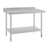 Vogue Stainless Steel Table with Splashback 1200mm