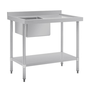 Vogue Single Bowl Sink R/H Drainer - 1000mm 90mm Drain