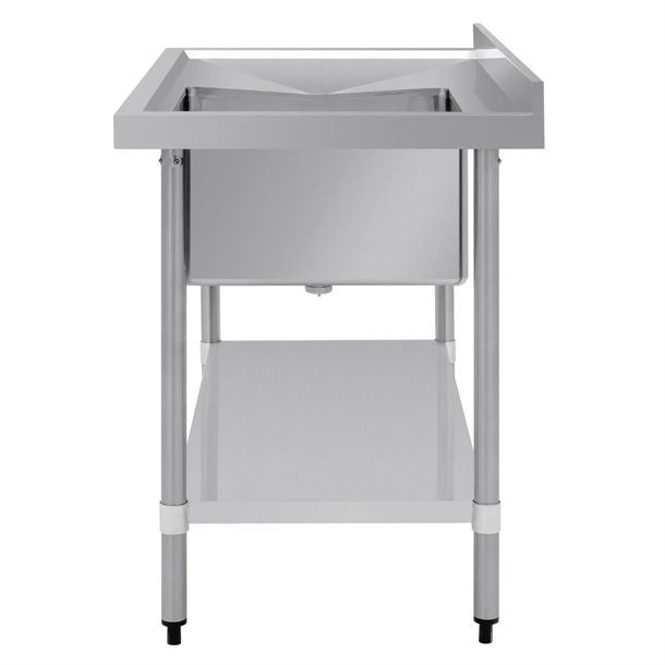 Vogue Single Bowl Sink L/H Drainer - 1200mm x700mm 90mm Drain