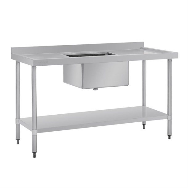 Vogue Single Bowl Sink Double Drainer - 1500mm x 700mm 90mm Drain