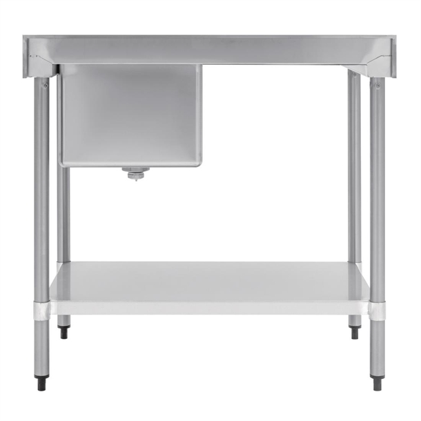 Vogue Single Bowl Sink L/H Drainer - 1000mm x 700mm 90mm Drain