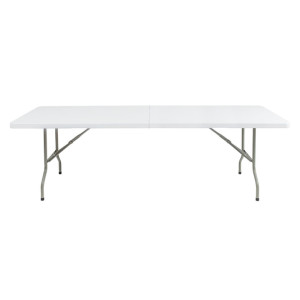 Bolero Centre Folding Table 8ft White