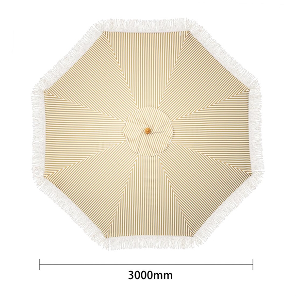 Bolero Sicily Round Striped Umbrella 2.5m Diameter