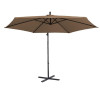 Milano Outdoor 3 Meter Hanging and Folding Umbrella - Latte