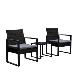 Arcadia Furniture 3 Piece Patio Set - Oatmeal and Grey