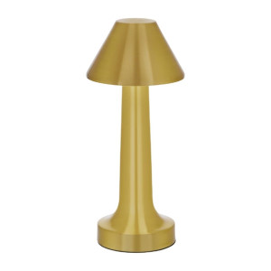Tablekraft Helena Cordless LED Table Lamp - Brass - 97x220mm