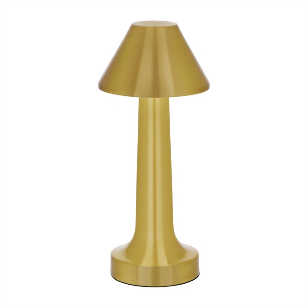 Tablekraft Helena Cordless LED Table Lamp - Brass - 97x220mm