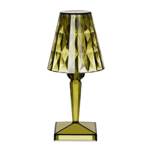 Tablekraft Crystal Cordless LED Table Lamp - Green - 120x260mm