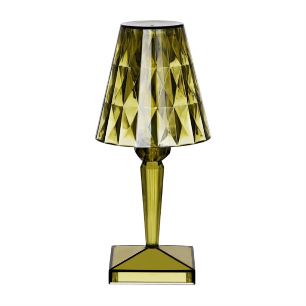 Tablekraft Crystal Cordless LED Table Lamp - Green - 120x260mm