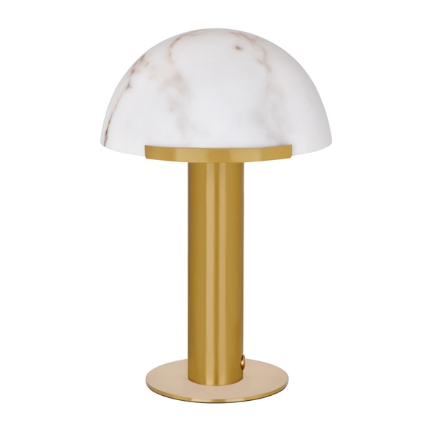 Tablekraft Phoebe Cordless LED Table Lamp - Brass-  300x420mm