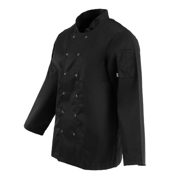 Whites Vegas Unisex Chef Jackets Long Sleeve Black