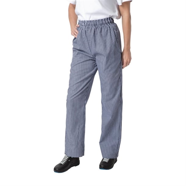 Whites Unisex Vegas Checkered Chef Pants Blue/White