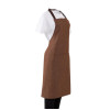 Southside Bib Apron Denim Tan with Brown Ties