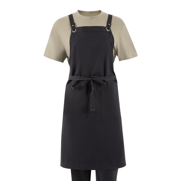 Southside Cotton Canvas Bib Apron Black