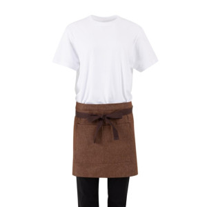 Southside Waist Apron Denim Tan with Brown Ties