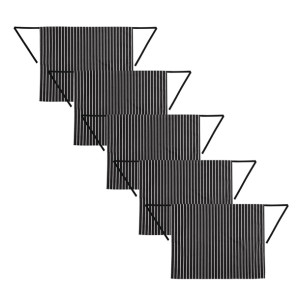 Whites Black & White Stripe Butchers Waist Apron (5 Pack)