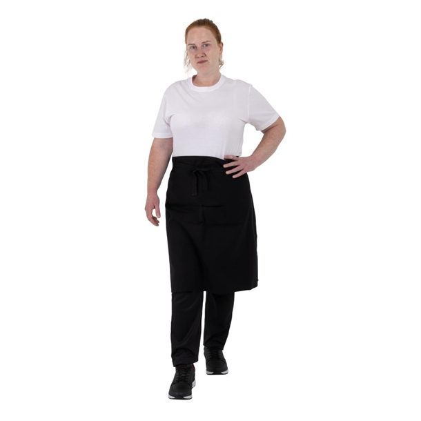 Southside Cotton Canvas Bistro Apron Black