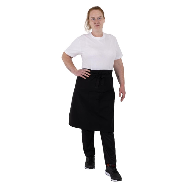 Southside Cotton Canvas Bistro Apron Black