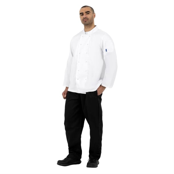 Whites Vegas Unisex Chef Jackets Long Sleeve White S (5 Pack)