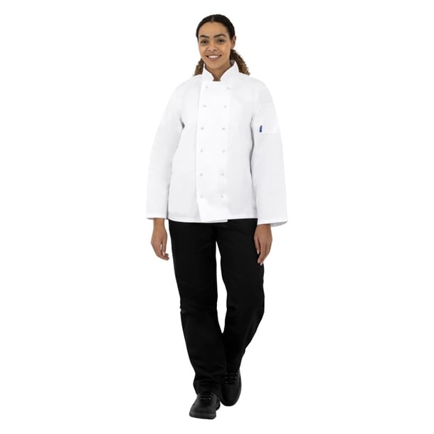 Whites Vegas Unisex Chef Jackets Long Sleeve White S (5 Pack)