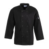 Whites Vegas Chefs Jacket Long Sleeve Black Size S (5 Pack)