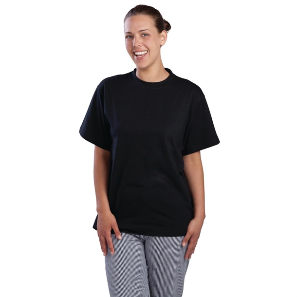 Nisbets Essentials T-Shirts Black (Pack of 2)