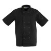 Whites Vegas Unisex Chef Jackets Short Sleeve Black