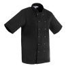 Whites Vegas Unisex Chef Jackets Short Sleeve Black
