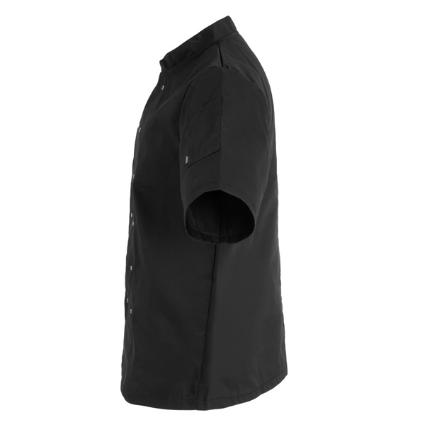 Whites Vegas Unisex Chef Jackets Short Sleeve Black