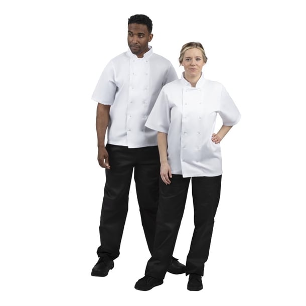 Whites Boston Short Sleeve Unisex Chef Jackets White