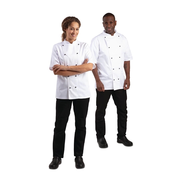 Whites Chicago Unisex Chef Jackets Short Sleeve White