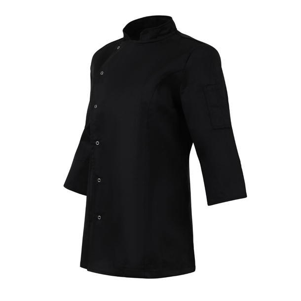 Whites Womens Fitted Chef Jacket Black