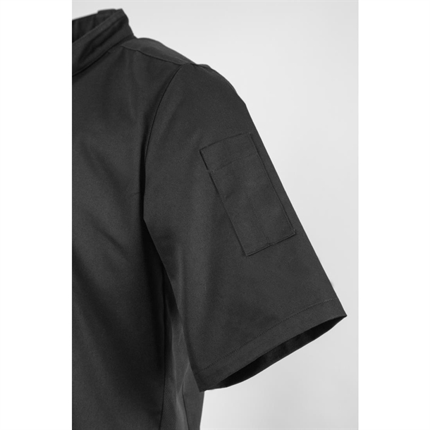 Southside Band Collar Unisex Chef Jacket Black
