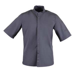 Southside Band Collar Unisex Chef Jacket Charcoal