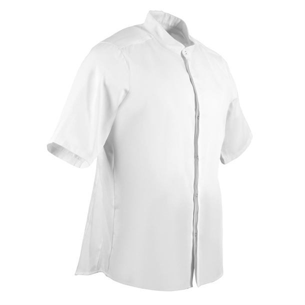 Southside Band Collar Unisex Chef Jacket White