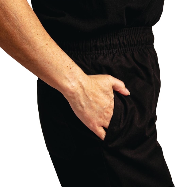 Whites Easyfit Chef Pants Teflon Black