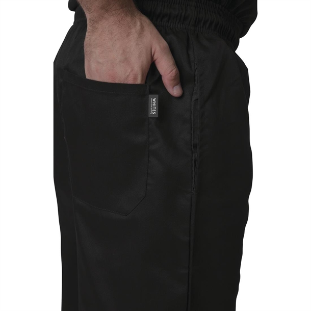 Whites Vegas Chef Trousers Polycotton Black (5 Pack)