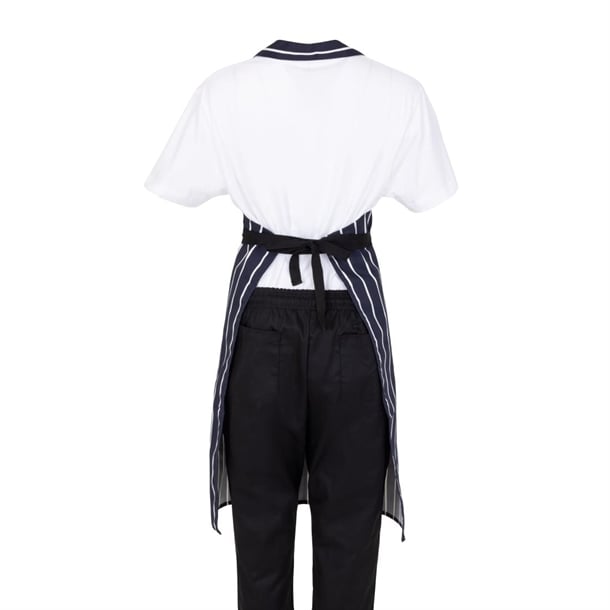 Whites Butchers Stripe Bib Apron Blue/White