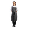Whites Bib Apron Black/White Butchers Stripe